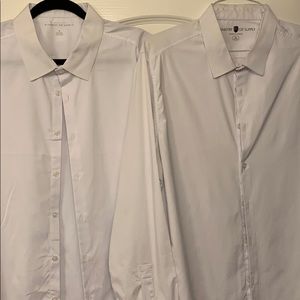 Men’s Ministry of Supply White Dress Shirts (2)
